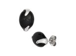 Paar Ohrstecker Jobo, Silber (Silber 925), Ohrringe, Damen, Silber 925 (Sterlingsilber), 925 Silber Mit Onyx