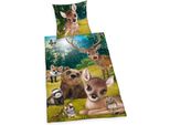 Biancheria Da Letto Herding Animal Club Animali Della Foresta 135 X 200 Cm Cotone Motivo Reversibile