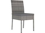 Vidaxl Sedie Da Pranzo Da Giardino 4 Pz. Poli Rattan Grigio