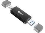 Lettore Di Schede C-Tech UCR-02-AL, Usb 3.0 Type A/ Type C, Sd/Micro Sd