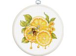 Kit Per Ricamo A Punto Croce Luca-S Con Cerchio Da Ricamo "Succo Di Limone"", Schema Di Conteggio, 12X12Cm"