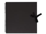 Album Per Scrapbooking, Nero, 30,5 X 30,5 Cm, 40 Fogli, Album A Spirale In Cartone Kraft