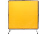 Tenda Per Saldatura Vevor 1,8 X 1,8 M Tenda Di Protezione Per Saldatura In Vinile Ignifugo Parete Di Protezione Per Saldatura Con 4 Ruote Piroettanti E Protezione Uv A 6 Stadi Coperta Per Saldatura Protezione Per Saldatura Giallo