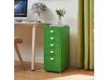 Piedistallo Mobile 'KöKar' Con 5 Cassetti In Acciaio 69 X 28 X 41 Cm Verde Mela