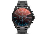 Chronograph Diesel "Mega Chief", Schwarz, Armbanduhren, Herren, Chronograph, Quarzuhr, Armbanduhr, Herrenuhr, Stoppfunktion, Edelstahlarmband