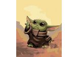 Pittura Con I Numeri - Baby Yoda, 80X100 Cm, Tela Su Telaio