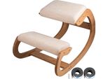 Succebuy Sedia Ergonomica Inginocchiata 220LB Capacità Di Carico Sgabello Da Scrivania Posturale Con Cuscino Per L'anca Per L'ufficio Domestico Sgabello Per Computer Con Buona Postura Quercia Bianca