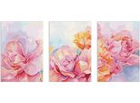 Kit Per Ricamo A Punto Croce Letistitch "Trittico Di Rose"", Schema Per Il Conteggio, 3 Pezzi 14X21Cm"