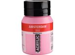 Bottiglia Di Vernice Acrilica Amsterdam Serie Standard 500 Ml Quinacridone Rosa Chiaro 385