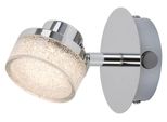 Faretto Led Padma Metallo Cromato/Cristallo L:12,5Cm L:8Cm H:10Cm Con Interruttore