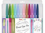 Pentel SES15C-12 12 Pentel Pastel SES15C-12 Brush-Pen-Set Farbsortiert