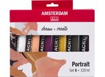 Amsterdam Serie Standard Set Di Colori Acrilici Per Ritratti | 6 X 120 Ml