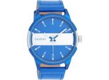 Quarzuhr OOZOO, blau (jeansblau), Armbanduhren, Herren, Armbanduhr, Herrenuhr, Lederarmband, analog