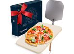 Pietra Per Pizza Blumtal Per Forno E Grill A Gas Incl. Buccia Per Pizza - Pietra Per Pizza Rettangolare In Cordierite, Per Pizza Come In Un Forno A Pietra, Incl. Buccia Per Pizza