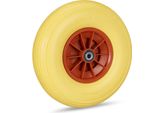 Relaxdays 2 X Ruota Carriola In Gomma Piena 4.00-6 Giallo