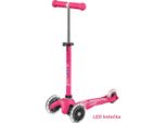 Micro Scooter Mini Micro Deluxe Led Rosa