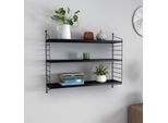 Scaffale A Parete Modulare SträNgnäS Scaffale In Metallo Nero Opaco Scaffale Pensile Con 3 Ripiani Scaffale Da Bagno Scaffale Da Parete Per Cucina Scaffale Da Parete Scaffale Da Soggiorno