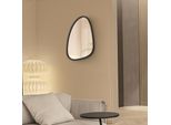 Specchio Da Parete 'Grottole' Nero, Opaco 62X50Cm Asimmetrico