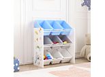 Scaffale Per Bambini 'MuxíA' Con 9 Scatole Portaoggetti Motivo Koala 60 X 62 X 26,5 Cm