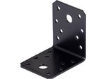 Alberts 824655 Connettore Angolare - Zincato - Nero - Plastificato - 70 X 70 X 55 Mm, Set Da 20