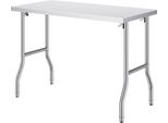 Succebuy Tavolo Da Preparazione Pieghevole Da 48 X 24 Pollici, Postazione Di Lavoro Commerciale In Acciaio Inox, Tavolo Da Cucina Per Uso Intensivo Per Casa, Ristorante, Garage