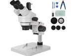 Succebuy 3.5X-90X Stereo Microscopio | 360° Trinoculare | Supporto A Colonna | Alto Ingrandimento | Laboratorio | 110 V | Ottica Di Precisione