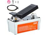 Succebuy Pompa Idraulica Pneumatica, 10.000 Psi, Serbatoio Da 1/2 Gallone, Uscita Dell'olio Npt 3/8", Ingresso Npt 1/4"", Tubo Flessibile Da 6,6 Piedi, Azionamento A Pedale, Ideale Per Macchine A Struttura Portante, Palo Di Trazione, Materiale Resistente, Colore Grigio"