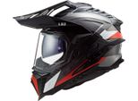 Casco Da Motocross LS2 MX701 C Explorer Frontier G, Nero/Rosso, M (57/58)