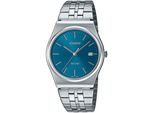 Quarzuhr, Silber (Silberfarben, Nachtblau), Casio Timeless Collection, Armbanduhren, Damen, Quarzuhr, Armbanduhr, Herrenuhr, Damenuhr, Jugendliche, Datum, Edelstahlarmband