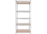 Scaffalatura Arebos Per Carichi Pesanti 200X90X45 Cm 1000 Kg 5 Pannelli In Mdf, Sistema A Innesto