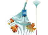 Kotarbau® Scopa Per Foglie In Nastro D'acciaio Rastrello Per Foglie Rastrello Per Foglie Con Manico In Legno 187 Cm