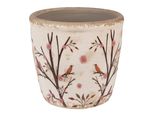 Vaso Da Fiori Clayre & Eef Ø 13X12 Cm Rami In Ceramica Beige Marrone