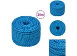 Vidaxl Corda Da Lavoro Blu 12 Mm 25 M In Polipropilene - Corde