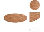 Vidaxl Piano Da Tavolo Rotondo Marrone Chiaro Ø30X1,5 Cm Legno Di Quercia Trattato - Piani Da Tavolo