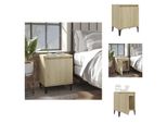 Vidaxl Comodino Con Gambe In Metallo Rovere Sonoma 40X30X50 Cm - Comodini