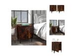 Vidaxl Comodini Con Gambe In Metallo 2 Pz. Rovere Fumé 40X30X50 Cm - Comodini