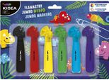 Pennarelli Dinosauri Jumbo 6 Colori Kidea