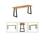 The Living Store Panca Bordo Albero 105 Cm In Legno Massiccio Di Acacia