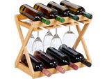 Portabottiglie Relaxdays Con Portabicchieri