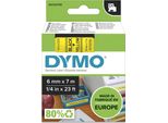 Dymo D1 - Nastro Autoadesivo - Nero Su Giallo - Rotolo (0,6 Cm X 7 M) 1 Cassetta/E Di Etichette - Per Labelmanager 150, 350, 350D, 450, 450D, Pc; Labelpoint 250, 350