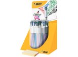 Bic Biros 4 Colori Shine Assortiti Tubo-Display 20 Pz