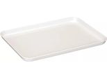 Tablett Kunststoff, Weiß, HöHe: 20 Mm, LäNge: 360 Mm, Breite: 260 Mm
