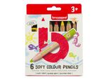 Bruynzeel Kids Matita Colorata Jumbo Soft Rotonda Confezione Da 6 Pezzi