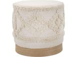 Mauro Ferretti Pouf Damasco Ø 40X40 Cm Naturale