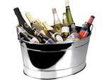 Secchiello Per Ghiaccio Ovale In Latta Lacor 62273, 32 L, 60 X 43 X 30 Cm