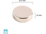 Magnete Rotondo Al Neodimio Wolfpack 22,5X10 Mm. (Confezione Blister 1 Pezzo)