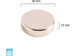 Magnete Rotondo Al Neodimio Wolfpack 28X10 Mm. (Confezione Blister 1 Pezzo)