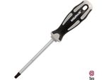 Cacciavite Torx Inviolabile In Acciaio S2 Manico In Tpr Bimateriale. Dimensioni T40 X Ø 8,0 X 125 Mm.