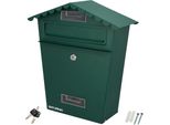 Cassetta Postale Da Giardino Verde 125 X 330 X 65 Mm.