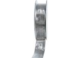 Nastro Regalo Argento 25Mm 25M - Nastro Decorativo Con Bordo In Filo Metallico